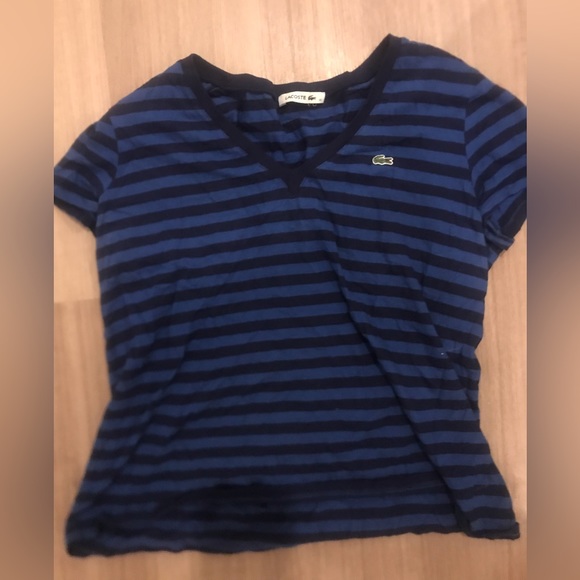 Lacoste t-shirt , blue and black stripes - Picture 1 of 2